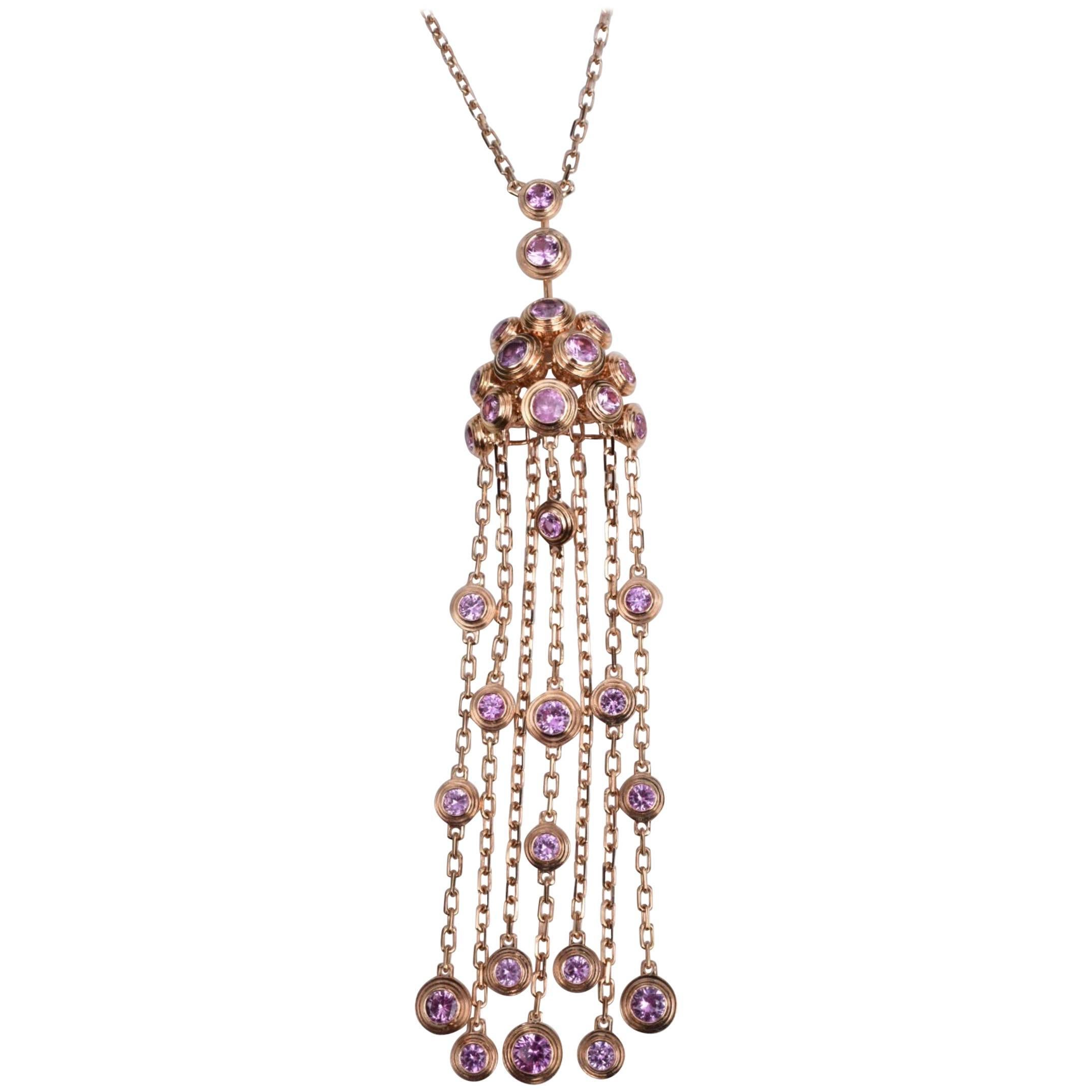 Cartier Legers Pink Sapphire Necklace