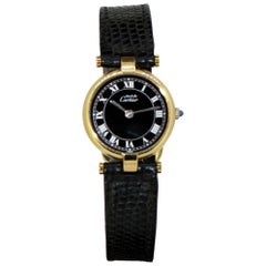 Vintage Cartier Ladies "Argent" Gold-Plated and Sterling Silver Quartz Wristwatch, 1970