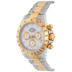 Rolex Yellow Gold Stainless Steel Daytona White Dial Automatic Wristwatch