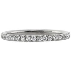 Mark Broumand, alliance en platine avec diamants taille brillant rond de 0,50 carat