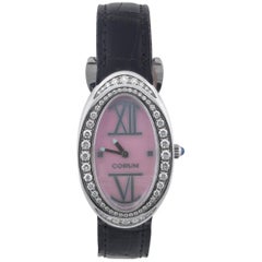Corum Ladies Stainless Steel Diamond Ovale Quartz Wristwatch