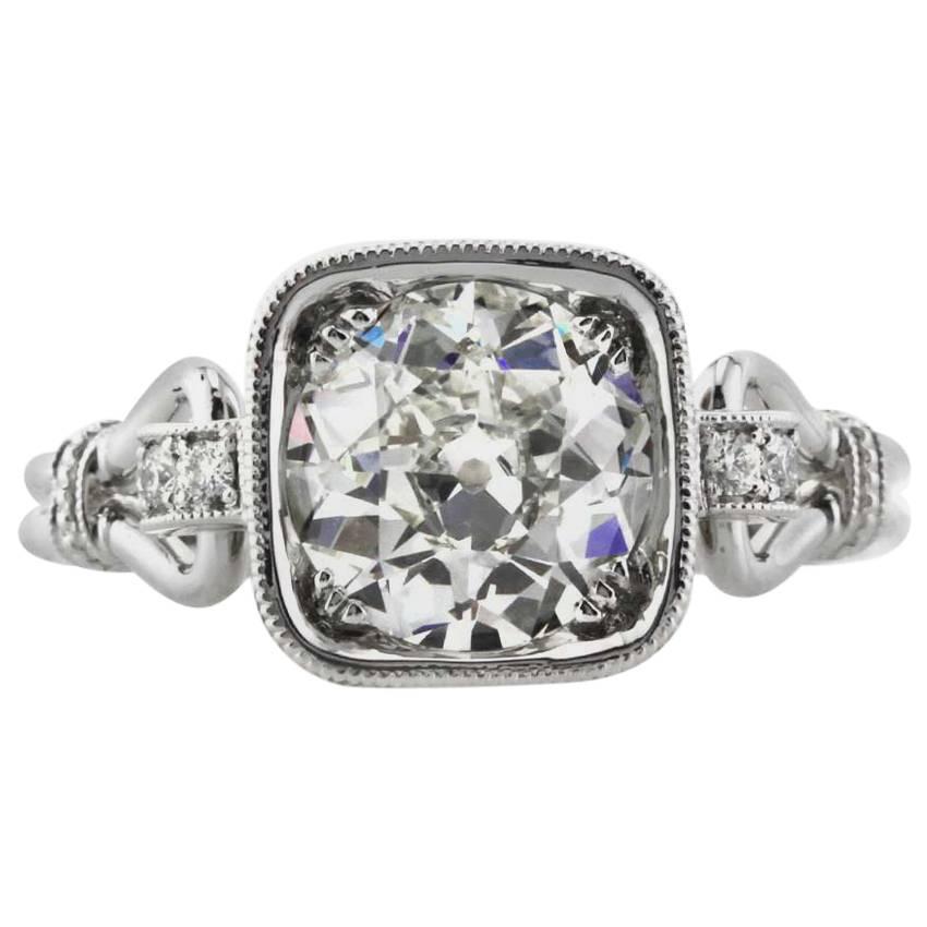 Mark Broumand 1.70 Carat Old European Cut Diamond Engagement Ring