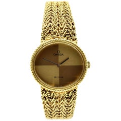 Omega Ladies Yellow Gold De Ville Retro Wristwatch Ref 8340 059