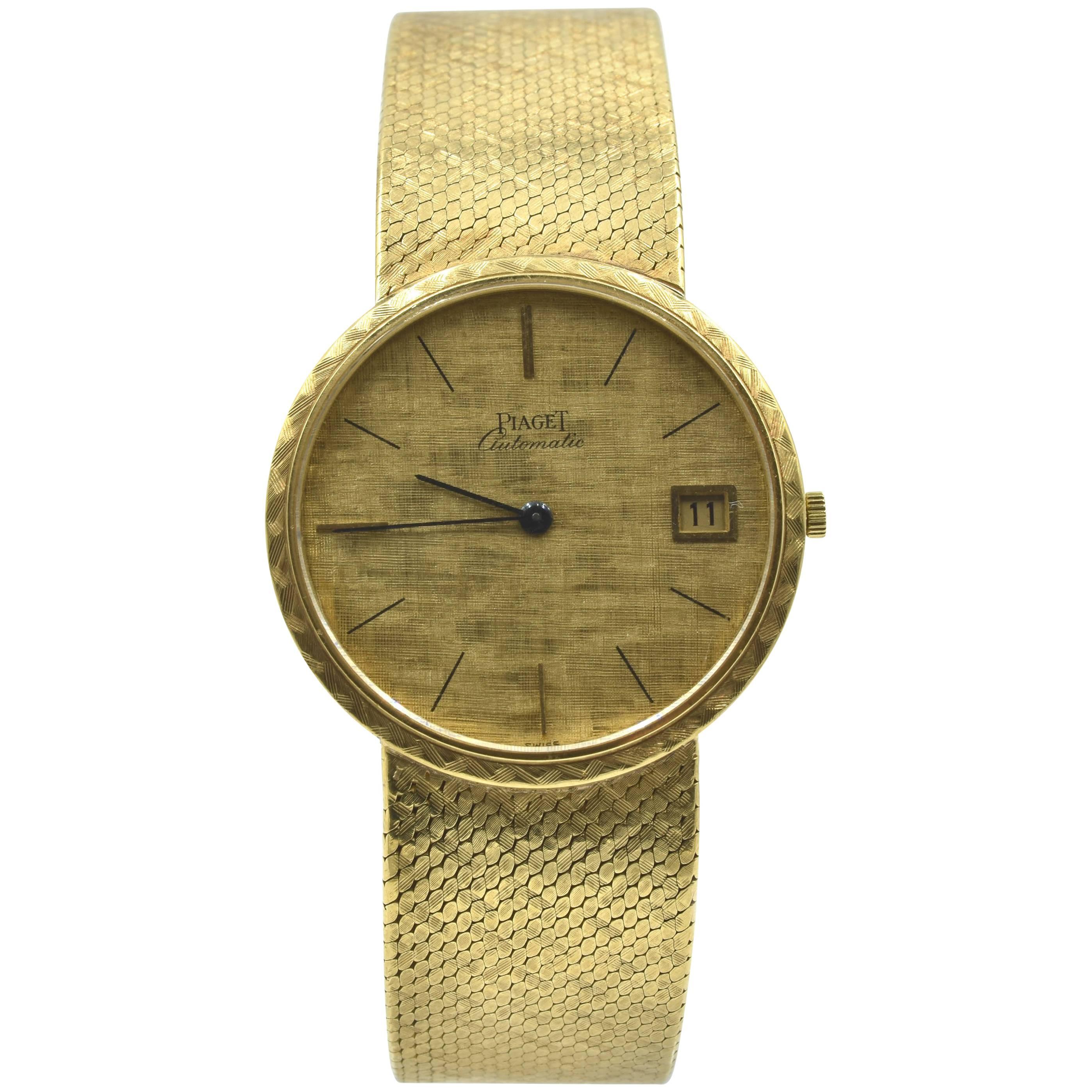 Piaget Yellow Gold Automatic Wristwatch Ref 0901