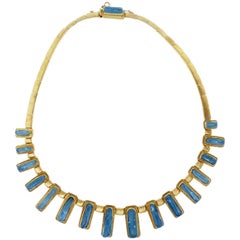 Burle Marx "Forma Livre" Carved Aquamarine Necklace