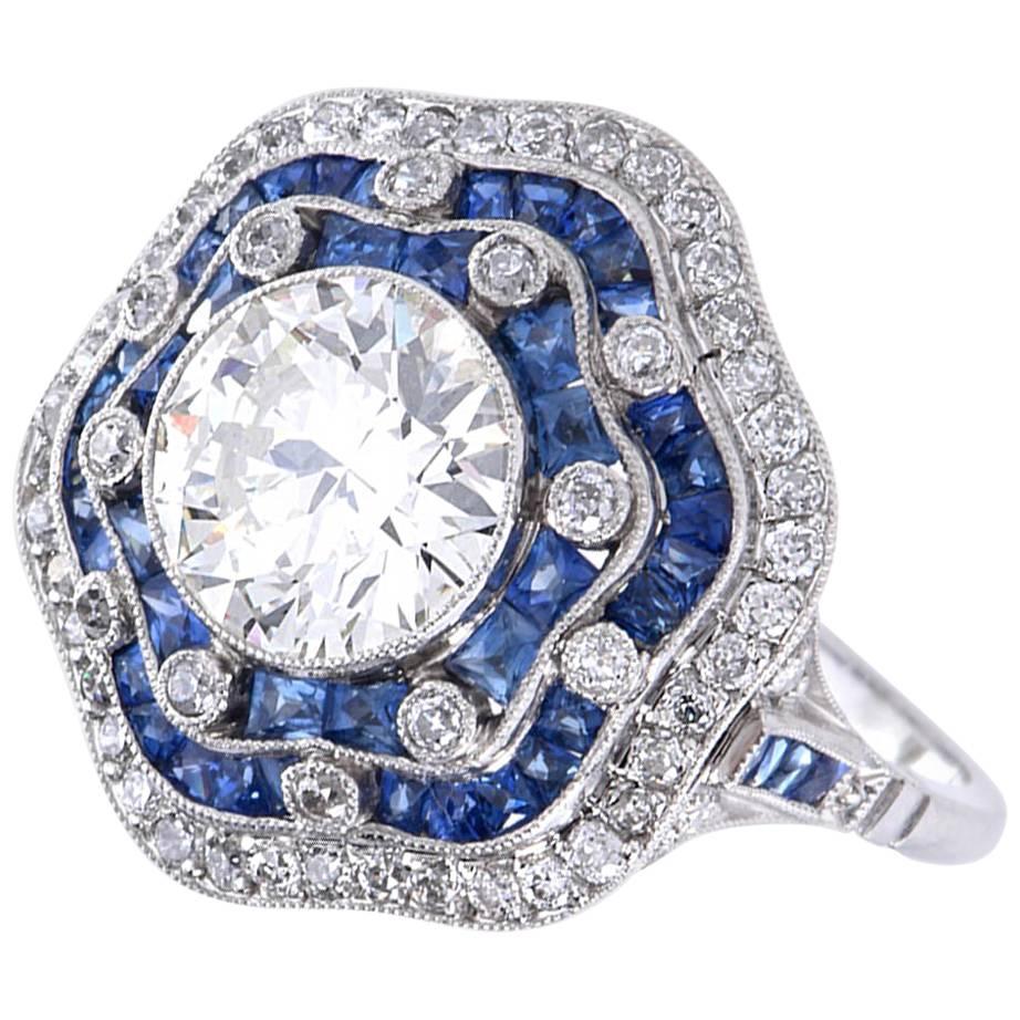 diamond and sapphire engagement ring diamond and sapphire engagement ring