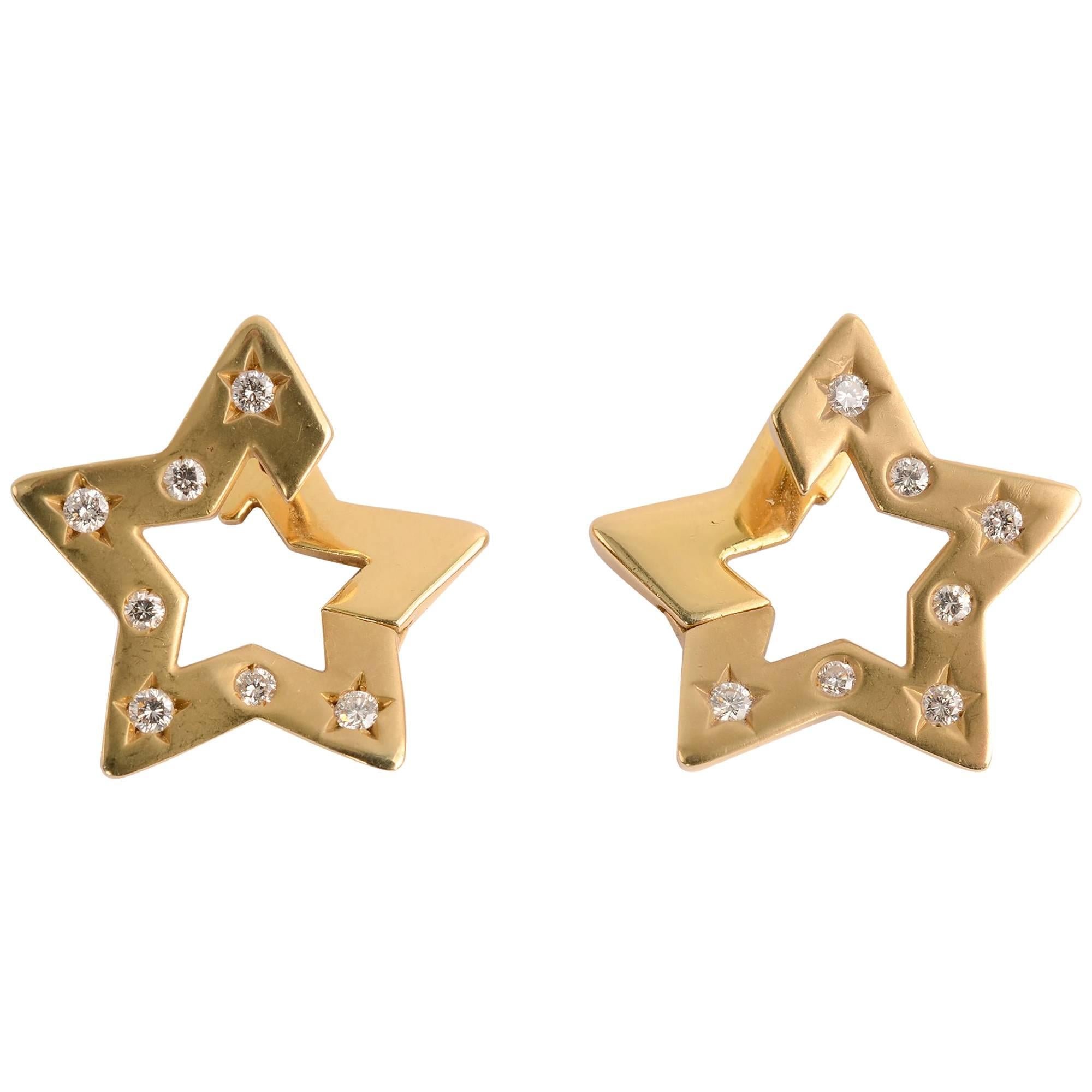 Twinkling Star Diamond Earrings