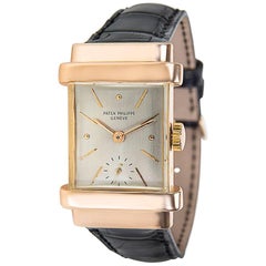 Patek Philippe Rose Gold Retro Top Hat 1450 Mechanical Wristwatch 