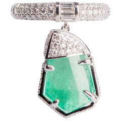 Emerald and Diamond Tassel Ring