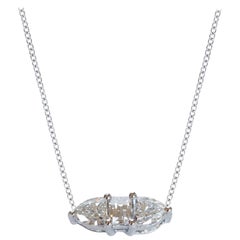 Collana orizzontale con tre diamanti fantasia
