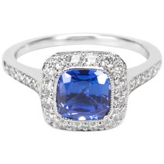 Tiffany & Co. Diamond & Tanzanite Soleste Ring in Platinum 0.45 Carats