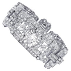 Retro Platinum 23.00 Carat Diamond Bracelet