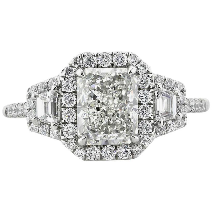 Mark Broumand 2.50 Carat Radiant Cut Diamond Engagement Ring