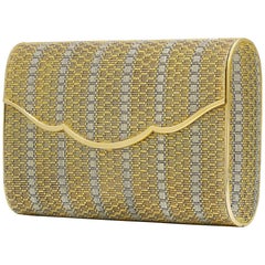 Klassische 18 Karat Gelbgold Mesh Handtasche Clutch