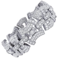 18 Karat White Gold 15.00 Carat Diamond Bracelet
