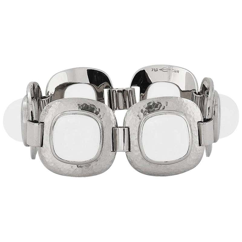 White gold quartz bracelet Clearance