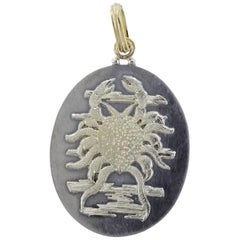 Buccellati Large Zodiac Cancer Gold Silver Pendant