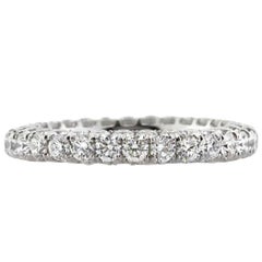 Mark Broumand 3.25 Carat Round Brilliant Cut Diamond Three-Sided Eternity Band