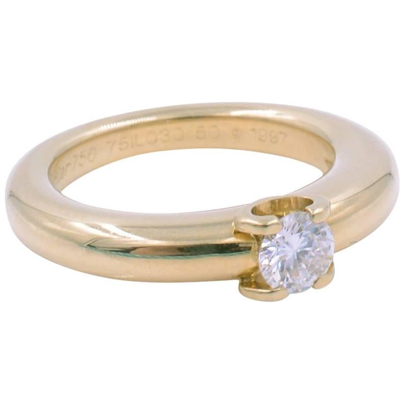 Cartier Diamond Engagement Ring 0.30ct Round Brilliant 