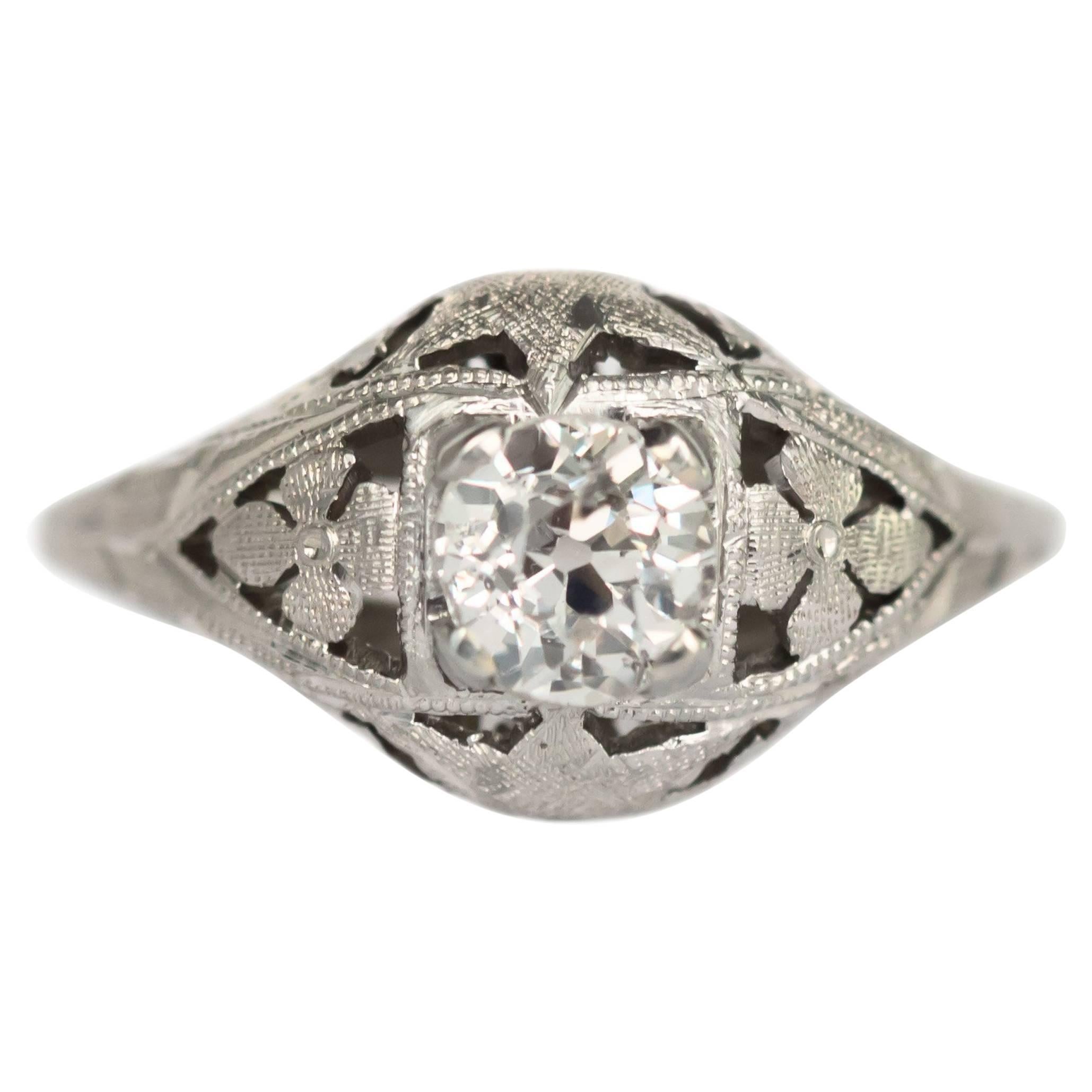 .65 Carat Diamond White Gold Engagement Ring For Sale