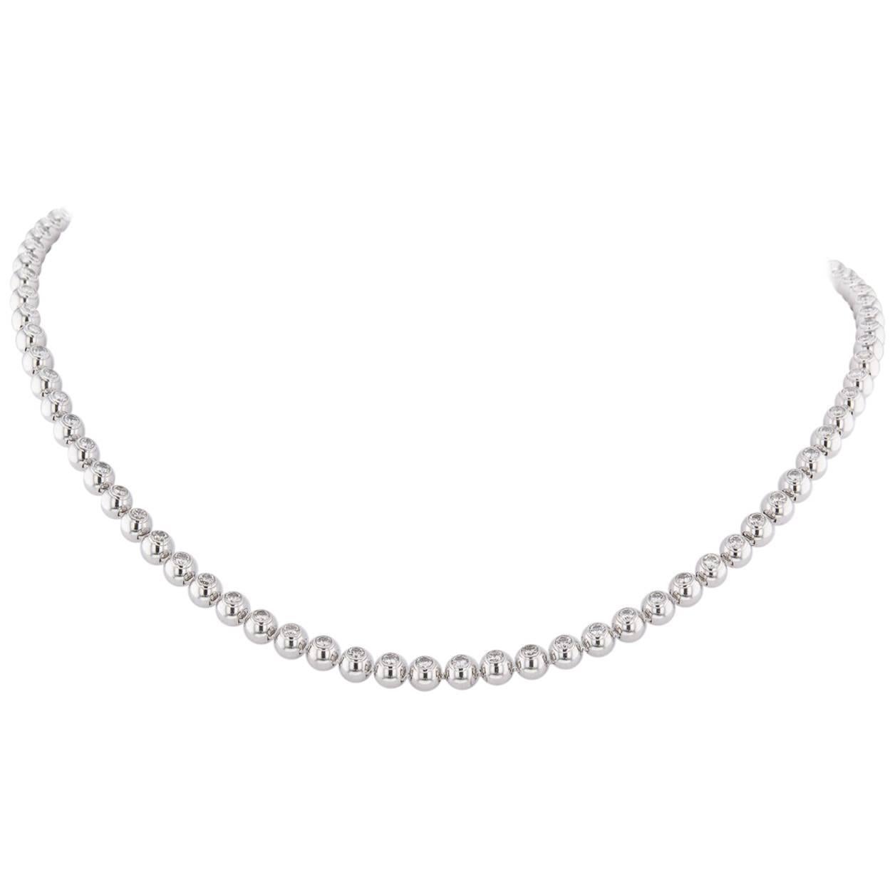 Cartier Diamonds White 4.62 Carat Tennis '4608' Necklace