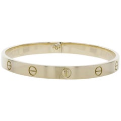 CARTIER Love Size 19 Yellow Gold Bangle at 1stdibs