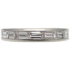 Kwiat Channel Set Baguette Cut Diamond and Platinum Wedding Ring