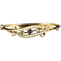 Antique Victorian 9 Carat Suffragette Bangle, circa 1900