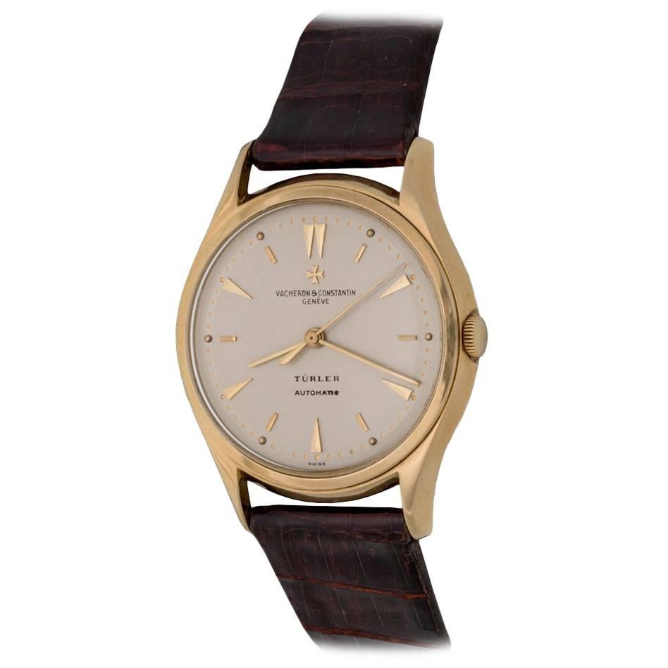 Vacheron Constantin Turler 18k Yellow Gold Automatic Wrist Watch Ref 4906