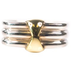 Tiffany & Co. Two-Tone 18 Karat White and Yellow Gold Ring