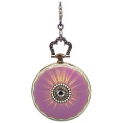 Cartier Belle Époque Diamond Enamel Seed Pearl Ladies Watch, circa 1910