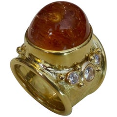 Michael Kneebone Precious Topaz White Diamond Bombe Ring