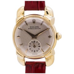 Retro Rolex Ladies Yellow Gold Precision Dress Model manual wristwatch, circa 1952