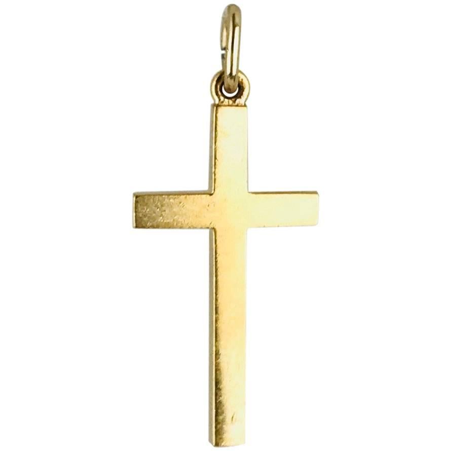 Tiffany & Co Silver 18K Gold Cross Charm Pendant Enhancer for Necklace -  Etsy