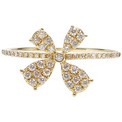 Diamond Flower Petals Ring