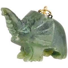 Vintage Elephant, Nephrite Carved