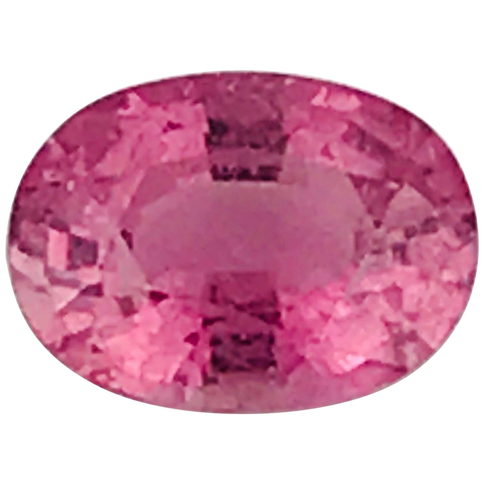 Cuprian Elbaite, Pink 2.13 Carat Tourmaline Gemstone from Mozambique For Sale