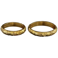 Antique Victorian Wedding Bands 18 Carat Gold His and Hers Ring, circa 1860