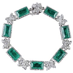 Bracelet Silver Green Paste Bracelet