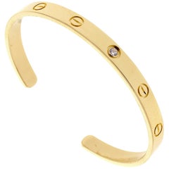 Cartier Yellow Gold Love Cuff Bangle Bracelet