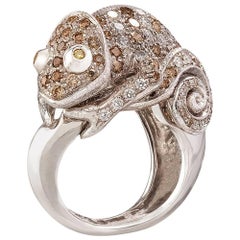 Missiaglia1846 White Gold and Diamonds Chameleon Ring