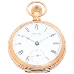 American Watch Co. Waltham Yellow Gold Manual Wind Pocket Watch