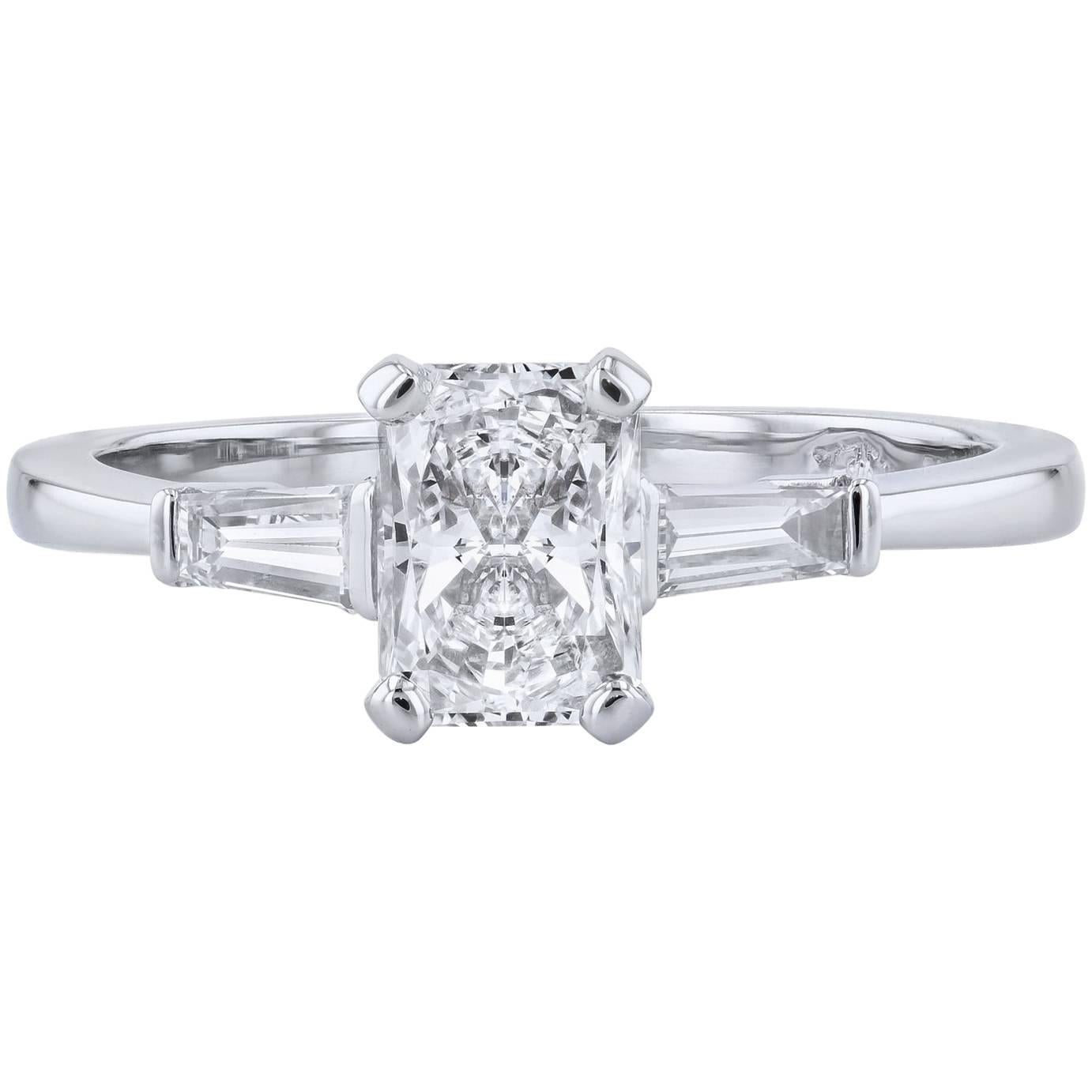 H & H 1.00 Carat Diamond Engagement Ring