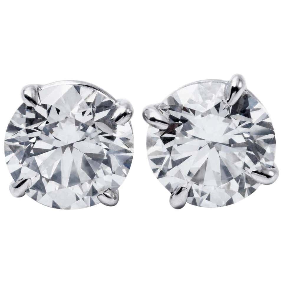 Flawless diamond earrings Clearance