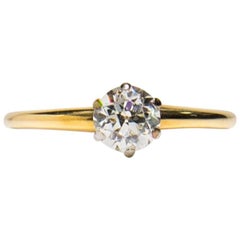 Antique Tiffany & Co Engagement Ring from 1912, .60Ct Center (approx),  18K Yellow Gold
