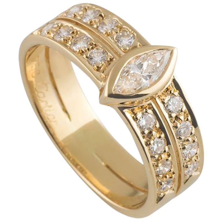 Cartier Yellow Gold Diamond Ring