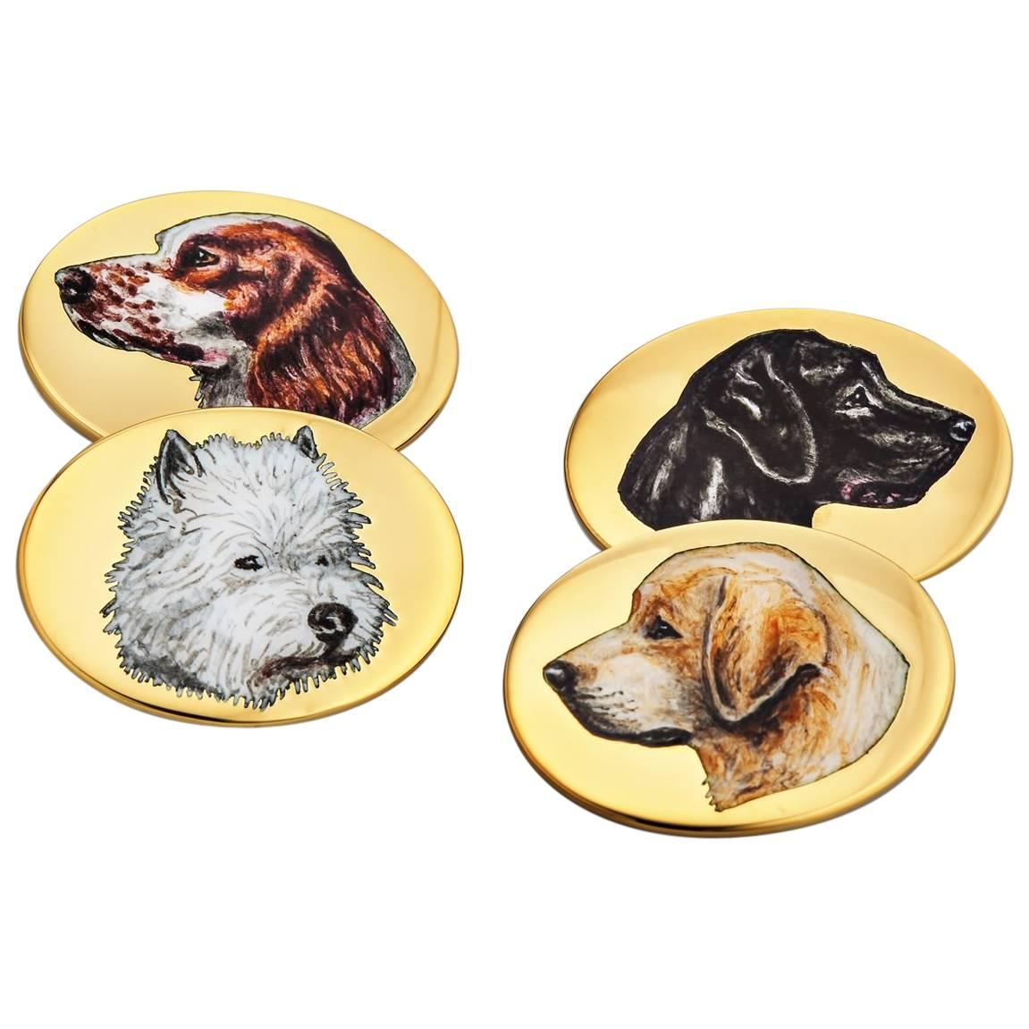 Stephens Cur Select Gifts I Love My Dog Gold-Tone Cufflinks