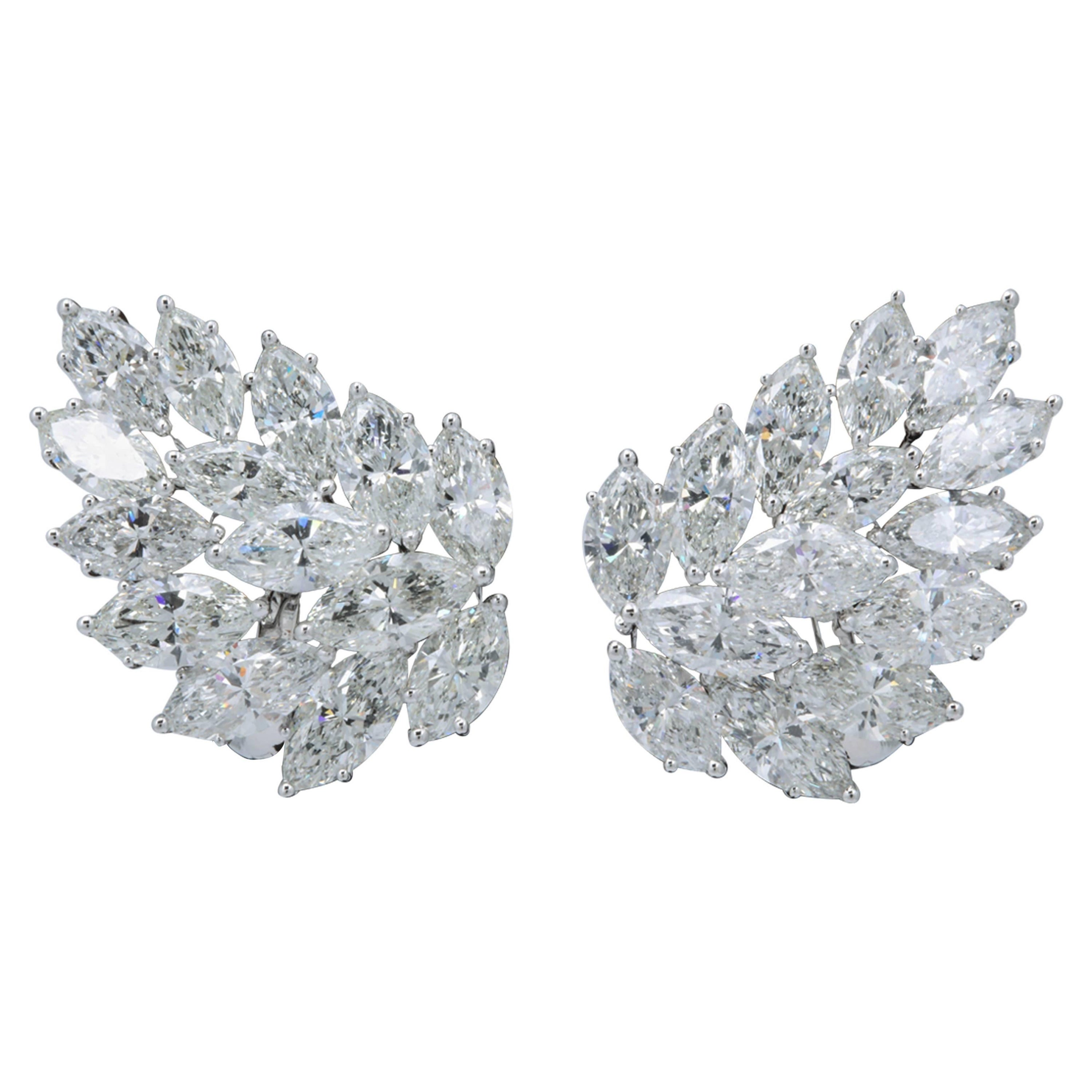 Diamant-Cluster-Ohrringe im Angebot