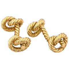 Vintage Hermes Paris Gold Knot Cufflinks