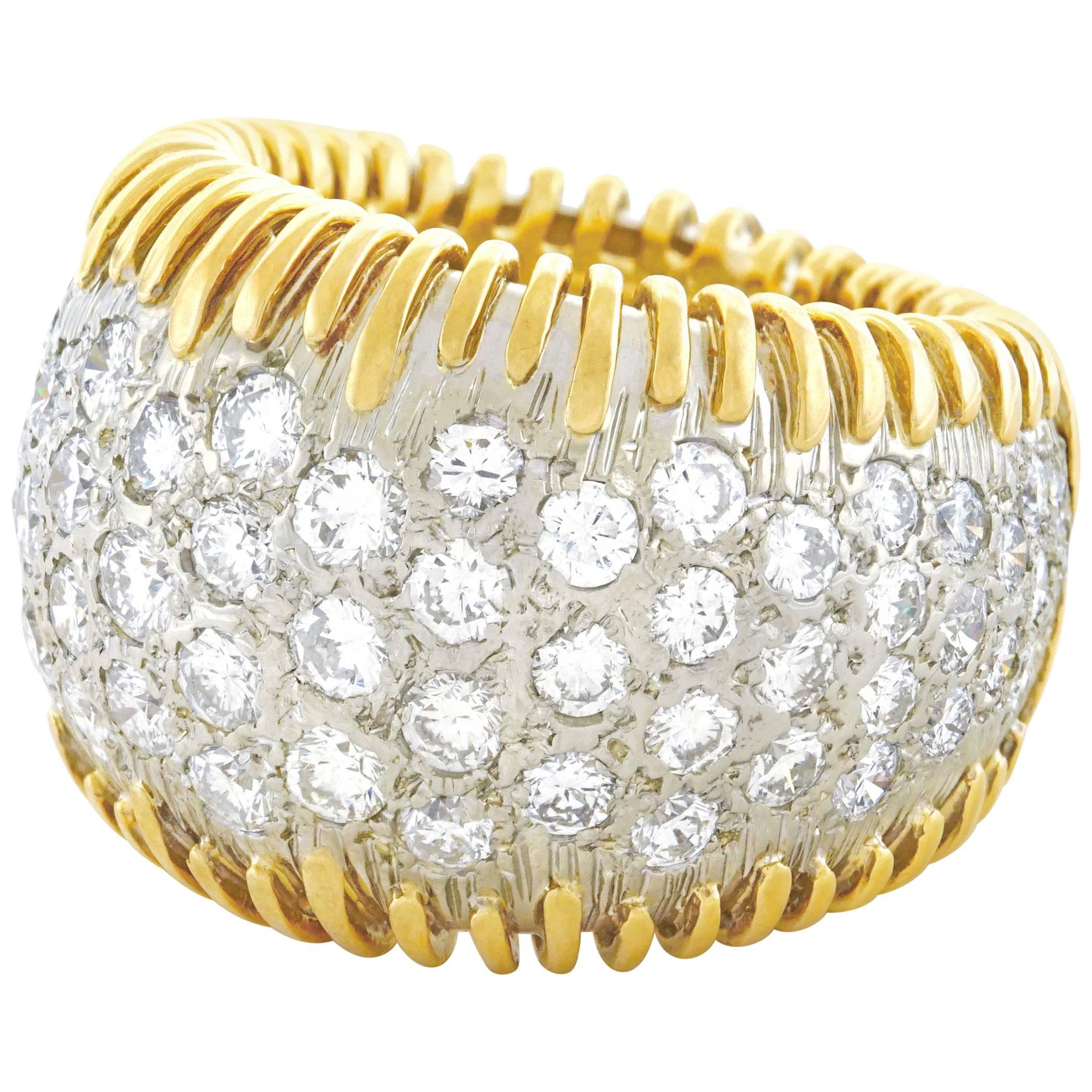 Hammerman Brothers Diamond Pave Gold Ring